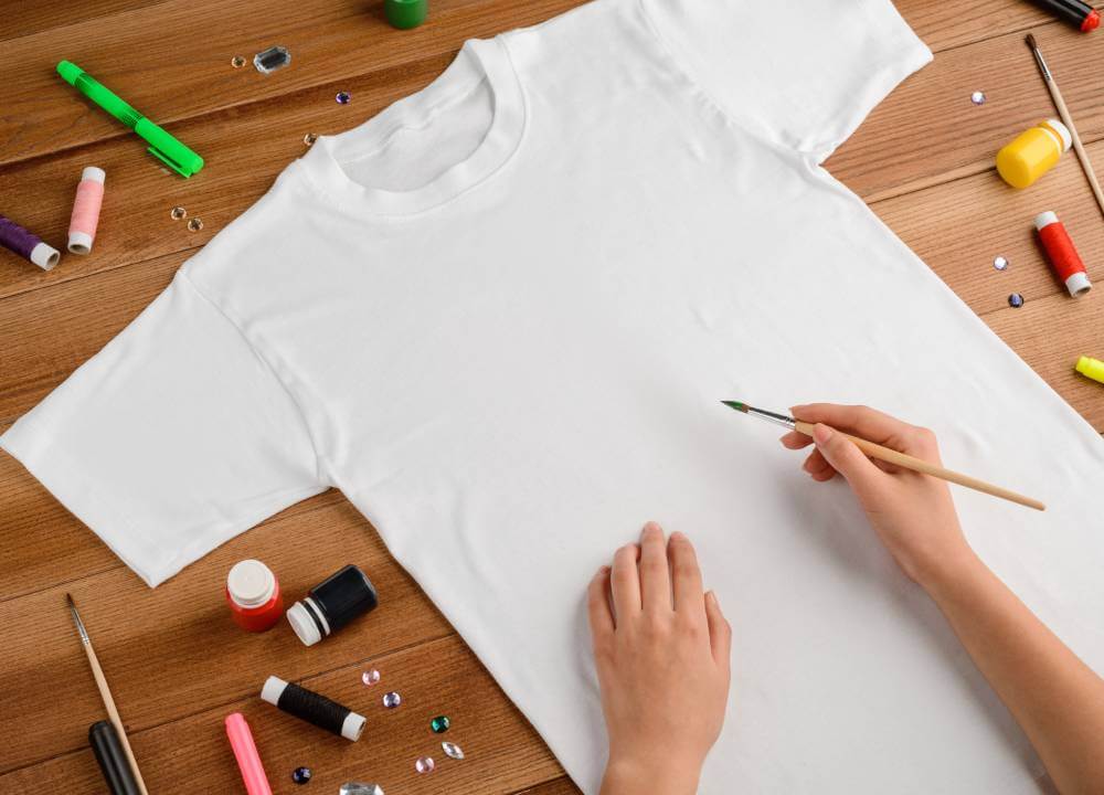 Clothing designer at work